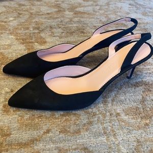 BRAND NEW J.crew Colette slingback pumps in suede BA731 black